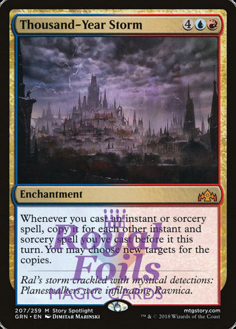 Thousand-Year Storm 1x FOIL GRN MTG Guilds of Ravnica Mythic MINT blue red