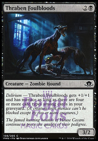 Thraben Foulbloods 4x FOIL EMN MTG Eldritch Moon Common MINT black