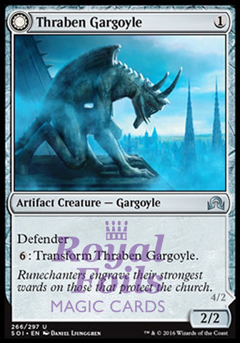 Thraben Gargoyle // Stonewing Antagonizer 4x FOIL SOI MTG Shadows Over Innistrad Uncommon 2 MINT + 2 NM artifact