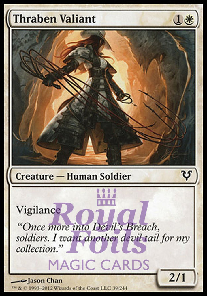 Thraben Valiant 3x FOIL AVR MTG Avacyn Restored Common MINT whitge