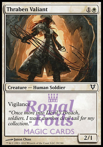 Thraben Valiant 3x FOIL AVR MTG Avacyn Restored Common MINT whitge