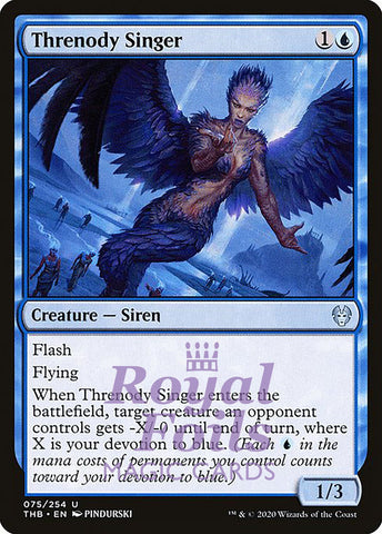Threnody Singer 4x FOIL THB MTG Theros Beyond Death Uncommon MINT blue