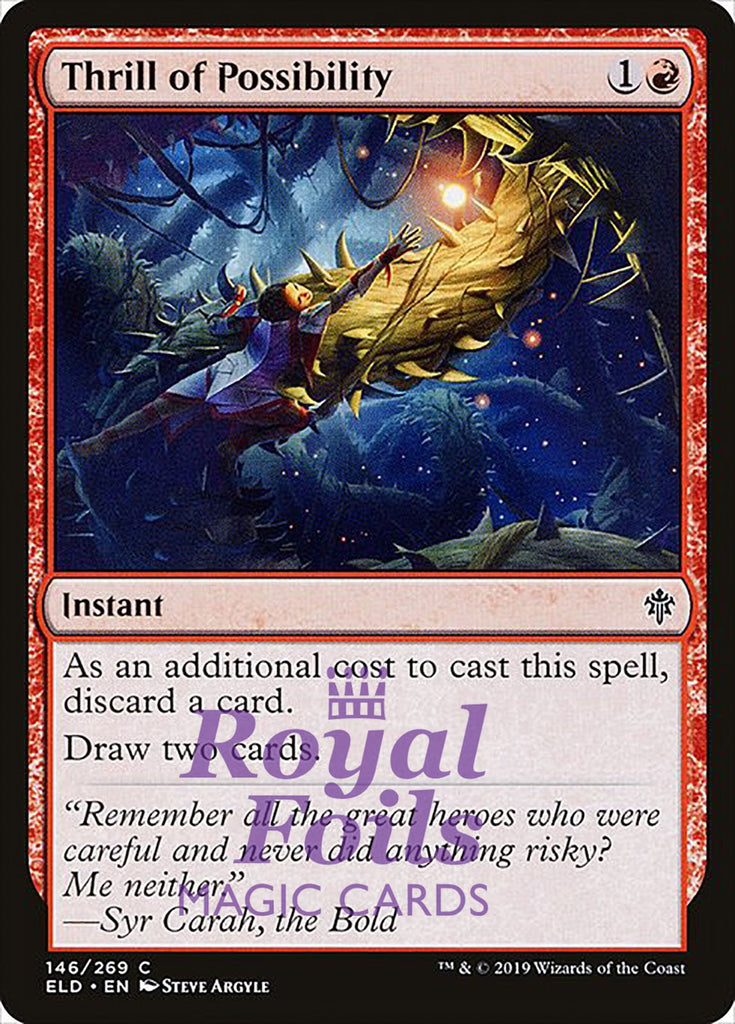 Thrill of Possibility 3x FOIL ELD MTG Throne of Eldraine Common MINT red