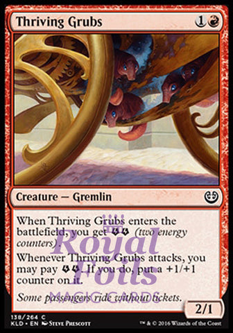 **4x FOIL Thriving Grubs** KLD MTG Kaladesh Common MINT red