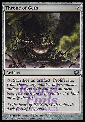 **1x FOIL Throne of Geth** SOM MTG Scars of Mirrodin Uncommon MINT artifact