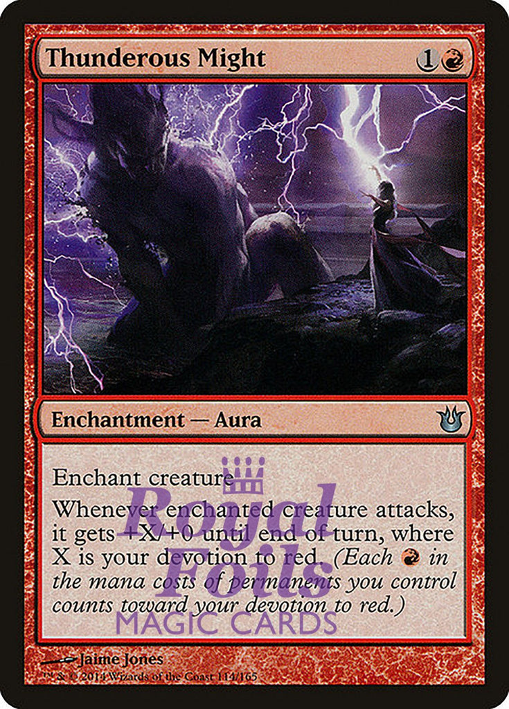 Thunderous Might 2x FOIL BNG MTG Born of the Gods Uncommon MINT red