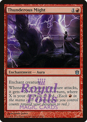 Thunderous Might 2x FOIL BNG MTG Born of the Gods Uncommon MINT red
