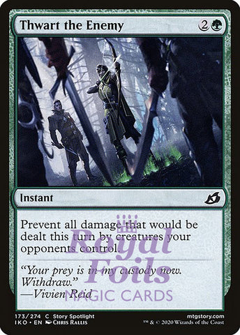 **4x FOIL Thwart the Enemy** IKO MTG Ikoria Common MINT green