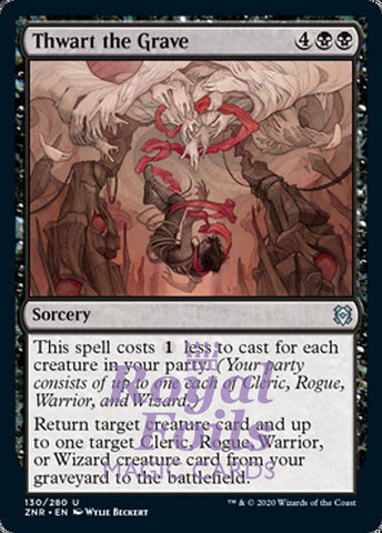 Thwart the Grave 4x FOIL ZNR MTG Zendikar Rising Uncommon MINT black