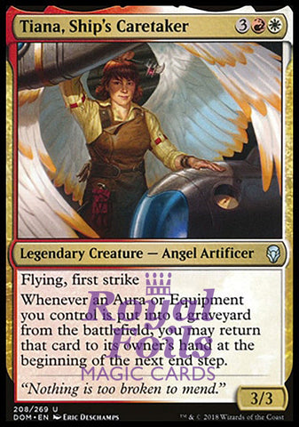Tiana, Ship's Caretaker 1x FOIL DOM MTG Dominaria Uncommon MINT red white