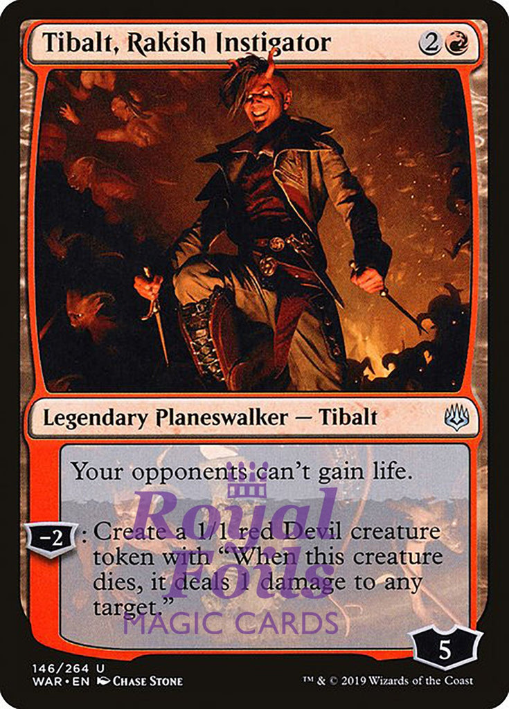 **1x FOIL Tibalt, Rakish Instigator** WAR MTG War of the Spark Uncommon MINT red