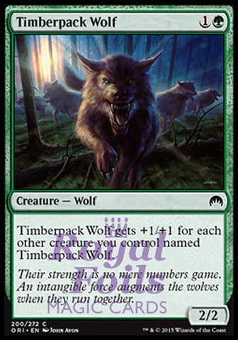 Timberpack Wolf 4x FOIL ORI MTG Magic Origins Common MINT green
