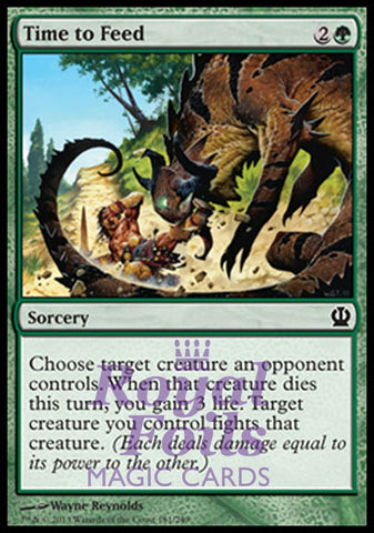 **4x FOIL Time to Feed** THS MTG Theros Common MINT green