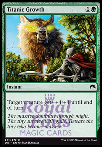 Titanic Growth 4x FOIL ORI MTG Magic Origins Common MINT green