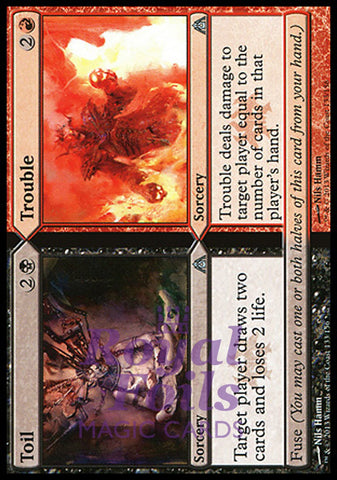 Toil // Trouble 2x FOIL DGM MTG Dragon's Maze Uncommon MINT black red
