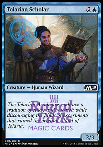 Tolarian Scholar 4x FOIL M19 MTG Core Set 2019 Common MINT blue