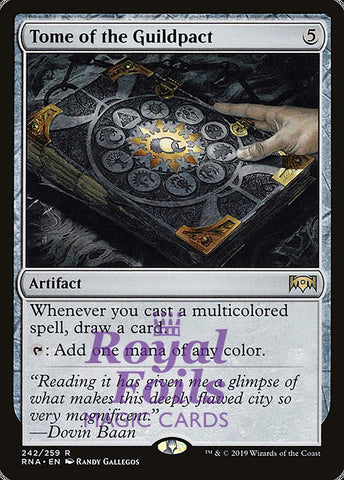Tome of the Guildpact 1x FOIL RNA MTG Ravnica Allegiance Rare MINT artifact