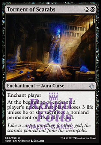 Torment of Scarabs 1x FOIL HOU MTG Hour of Devastation Uncommon MINT black