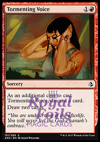 Tormenting Voice 4x FOIL AKH MTG Amonkhet Common MINT red