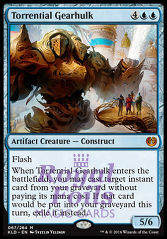 **1x FOIL Torrential Gearhulk** KLD MTG Kaladesh Mythic MINT blue artifact