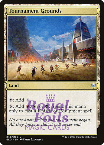 Tournament Grounds 2x FOIL ELD MTG Throne of Eldraine Uncommon MINT red white black land