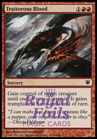 Traitorous Blood 1x FOIL ISD MTG Innistrad Common MINT red