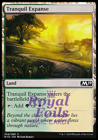 Tranquil Expanse 4x FOIL M19 MTG Core Set 2019 Common MINT green white land