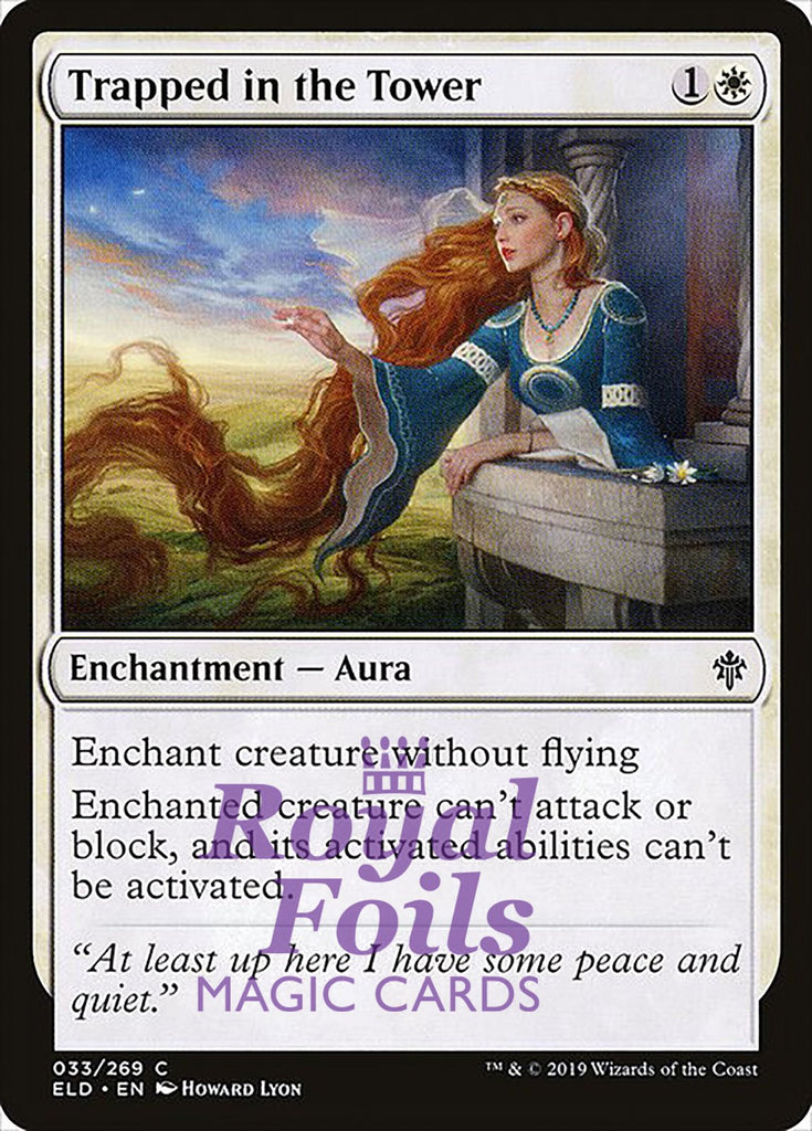 Trapped in the Tower 3x FOIL ELD MTG Throne of Eldraine Common MINT white