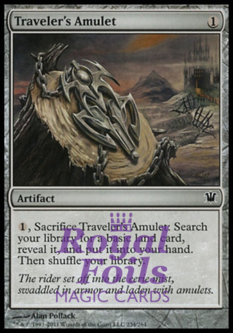 **4x FOIL Traveler's Amulet** ISD MTG Innistrad Common MINT artifact