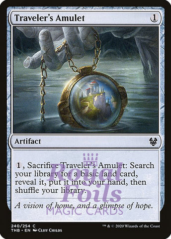 **4x FOIL Traveler's Amulet** THB MTG Theros Beyond Death Common MINT artifact