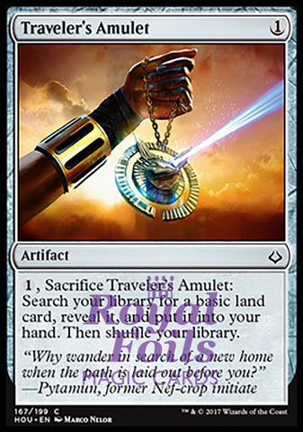 Traveler's Amulet 4x FOIL HOU MTG Hour of Devastation Common MINT artifact