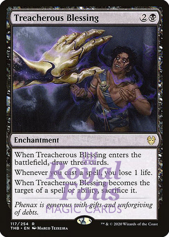Treacherous Blessing 2x FOIL THB MTG Theros Beyond Death Rare MINT black