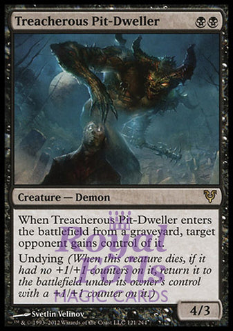 Treacherous Pit-Dweller 2x FOIL AVR MTG Avacyn Restored Rare NM black