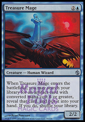 **1x FOIL Treasure Mage** MBS MTG Mirrodin Besieged Uncommon MINT blue