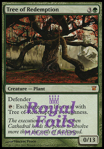 **1x FOIL Tree of Redemption** ISD MTG Innistrad Mythic MINT green