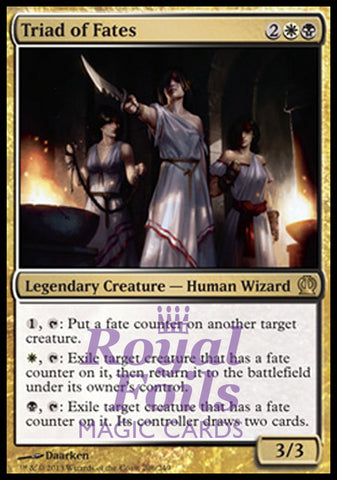 Triad of Fates 2x FOIL THS MTG Theros Rare MINT white black