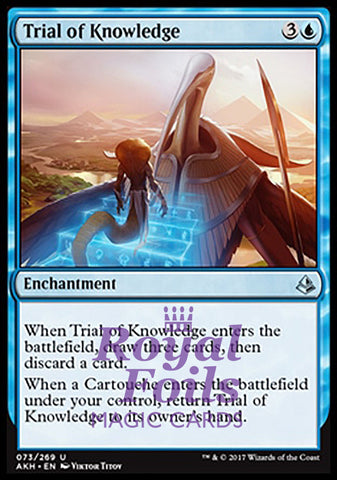 Trial of Knowledge 2x FOIL AKH MTG Amonkhet Uncommon MINT blue