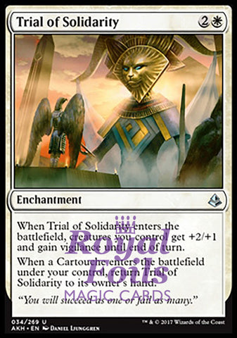 Trial of Solidarity 4x FOIL AKH MTG Amonkhet Uncommon MINT white