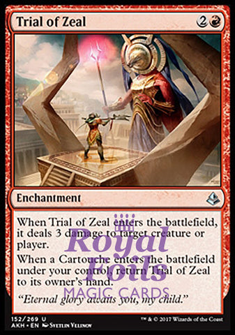 Trial of Zeal 4x FOIL AKH MTG Amonkhet Uncommon MINT red