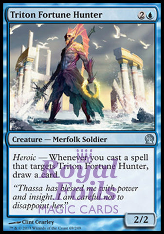 Triton Fortune Hunter 2x FOIL THS MTG Theros Uncommon MINT blue