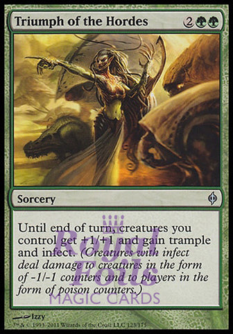Triumph of the Hordes 1x FOIL NPH MTG New Phyrexia Uncommon MINT green