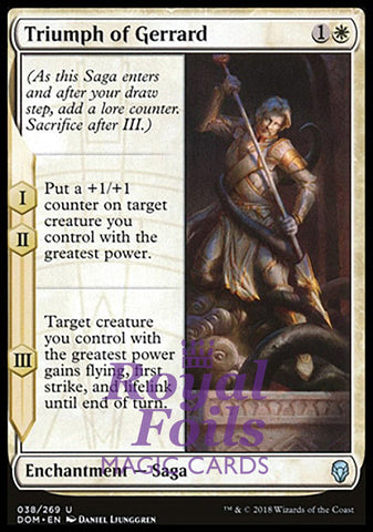Triumph of Gerrard 2x FOIL DOM MTG Dominaria Uncommon MINT white