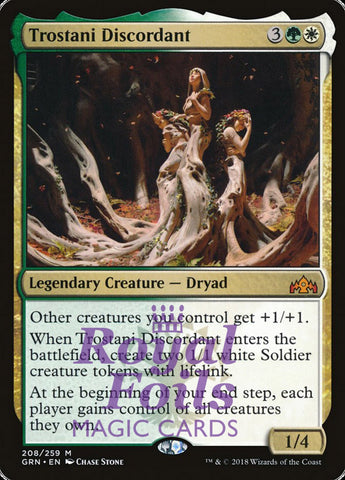 **1x FOIL Trostani Discordant** GRN MTG Guilds of Ravnica Mythic MINT green white