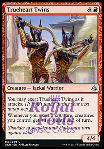 Trueheart Twins 4x FOIL AKH MTG Amonkhet Uncommon MINT red