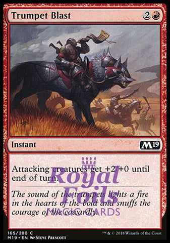 Trumpet Blast 4x FOIL M19 MTG Core Set 2019 Common MINT red