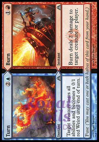 **3x FOIL Turn // Burn** DGM MTG Dragon's Maze Uncommon MINT blue red