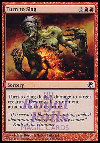 Turn to Slag 4x FOIL SOM MTG Scars of Mirrodin Common MINT red