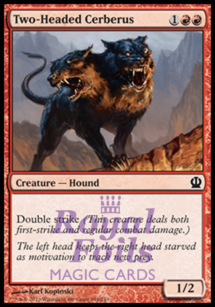 Two-Headed Cerberus 4x FOIL THS MTG Theros Common MINT red