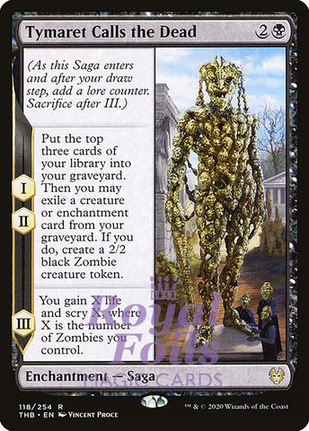 Tymaret Calls the Dead 2x FOIL THB MTG Theros Beyond Death Rare MINT black