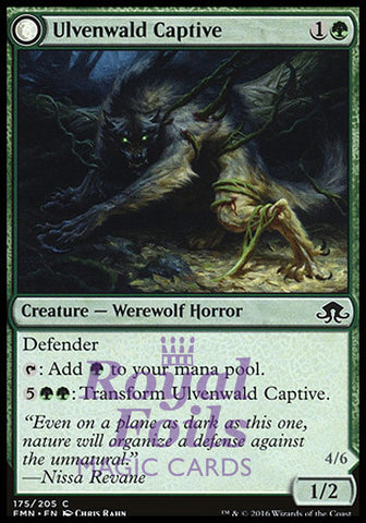 Ulvenwald Captive // Ulvenwald Abomination 2x FOIL EMN MTG Eldritch Moon Common MINT green